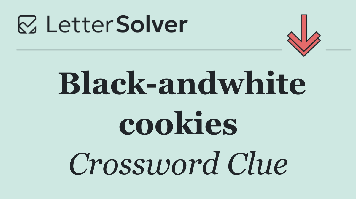 Black andwhite cookies