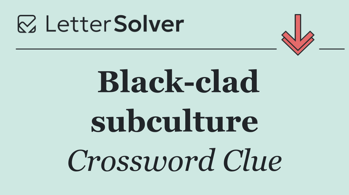 Black clad subculture