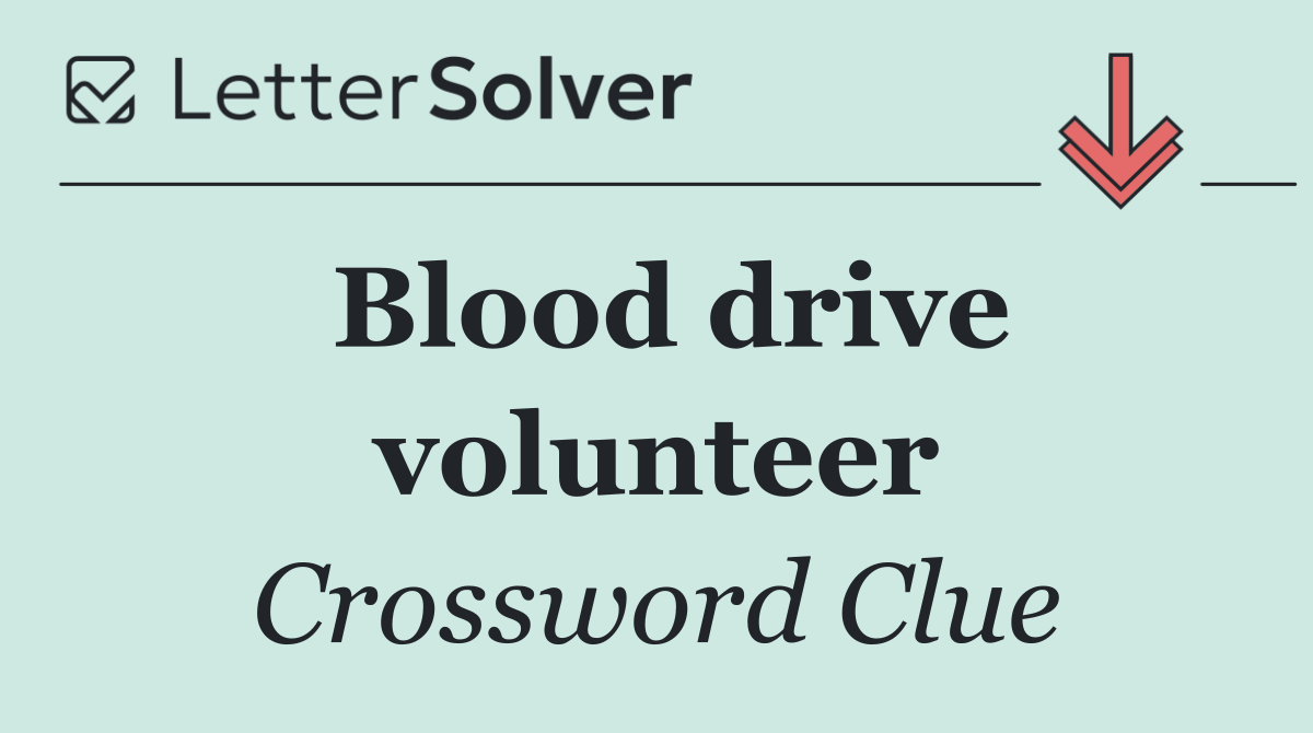 Blood drive volunteer