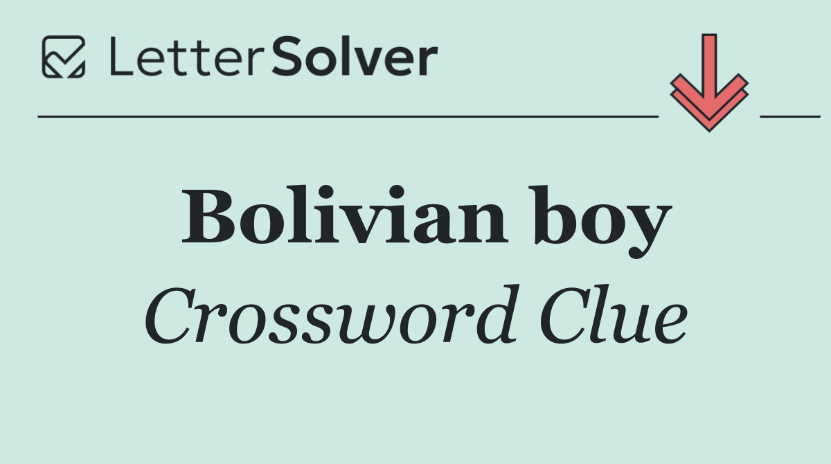 Bolivian boy
