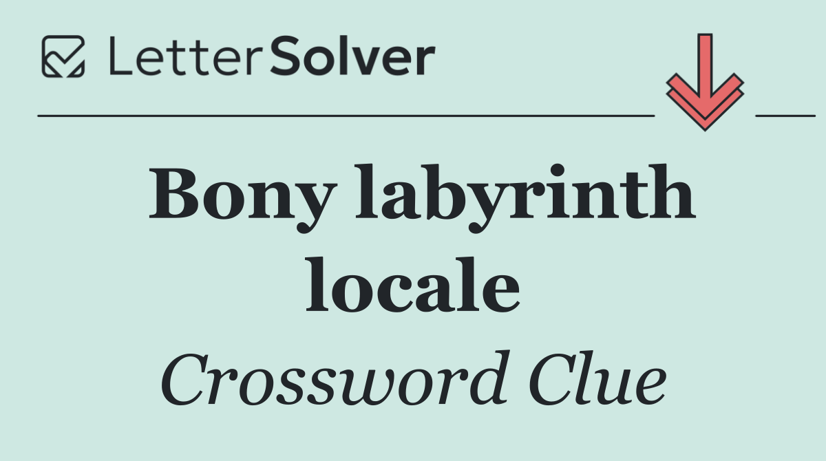 Bony labyrinth locale
