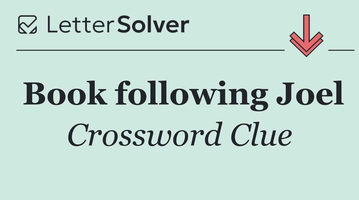 Book following Joel