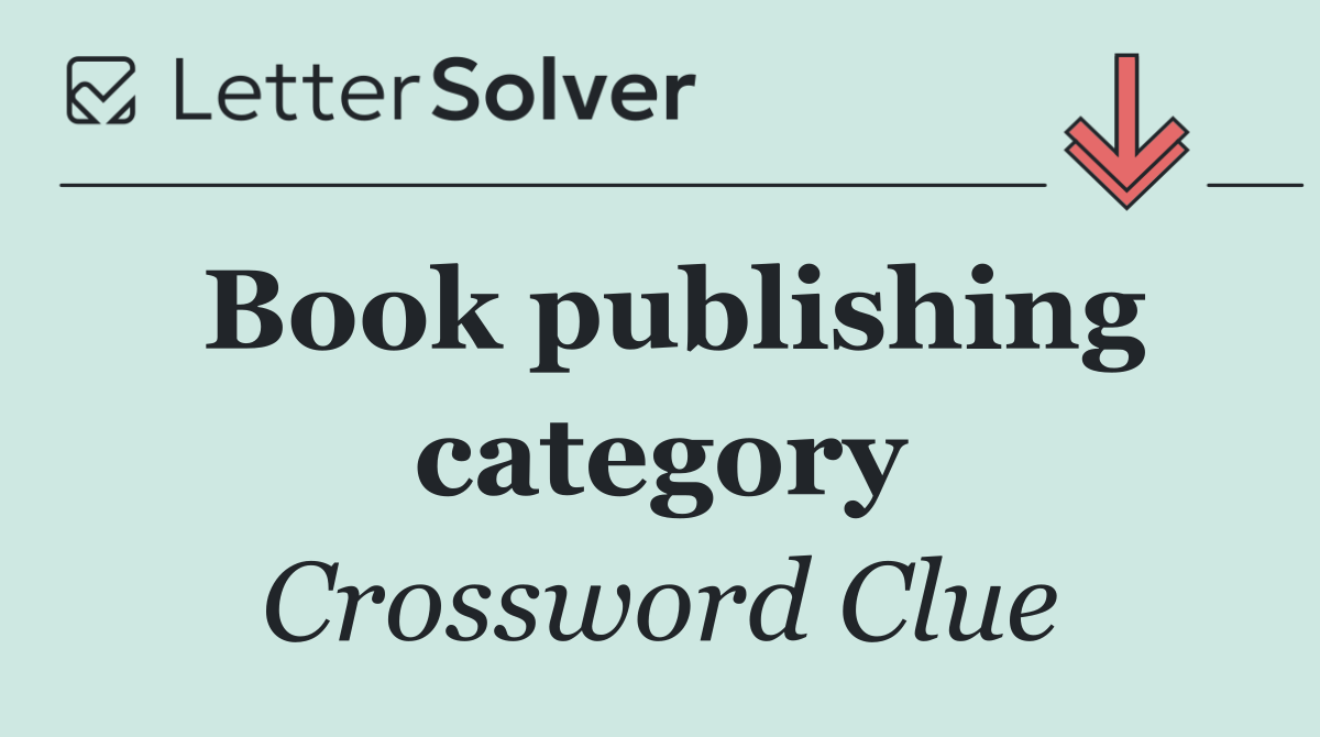 Book publishing category