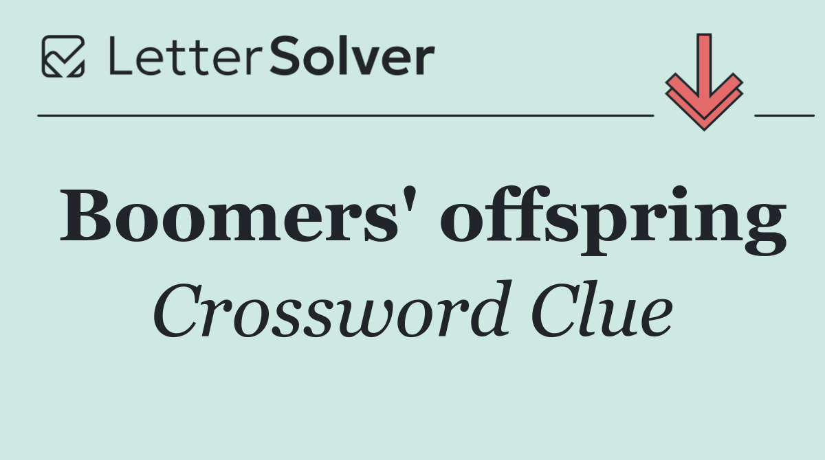 Boomers' offspring