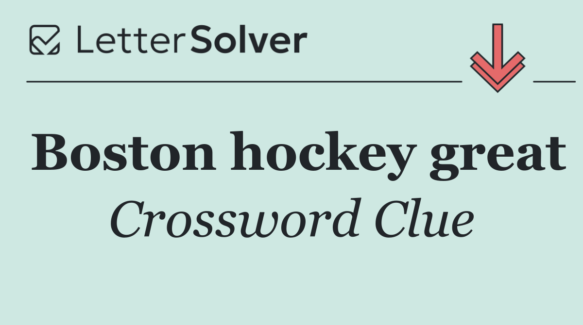 Boston hockey great