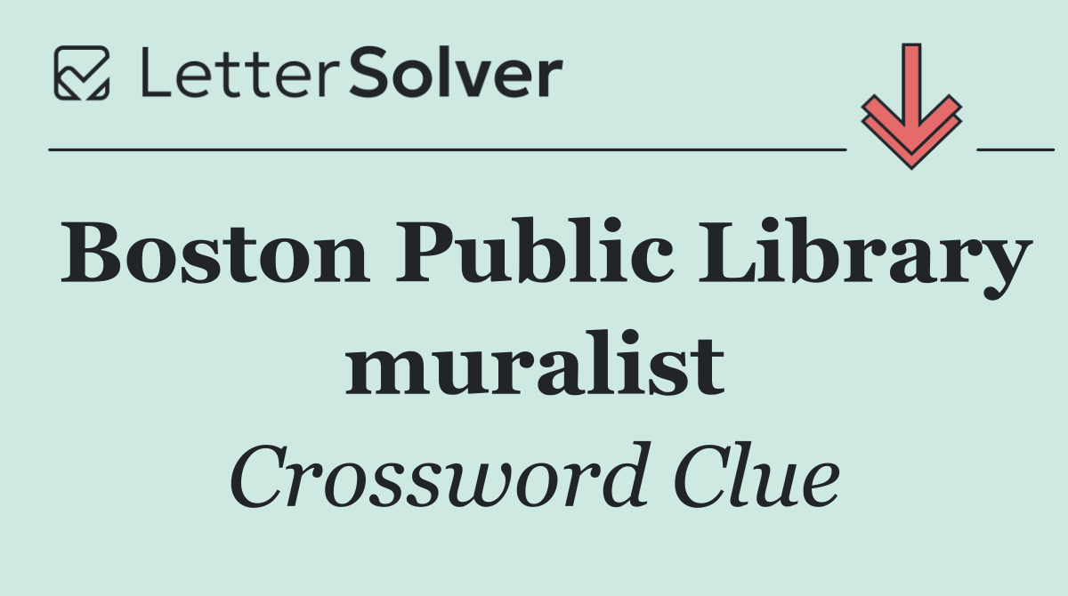 Boston Public Library muralist