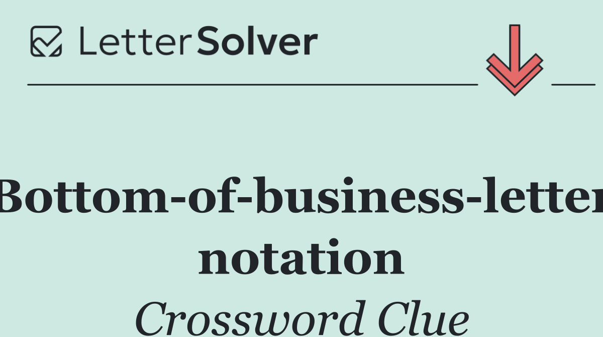 Bottom of business letter notation
