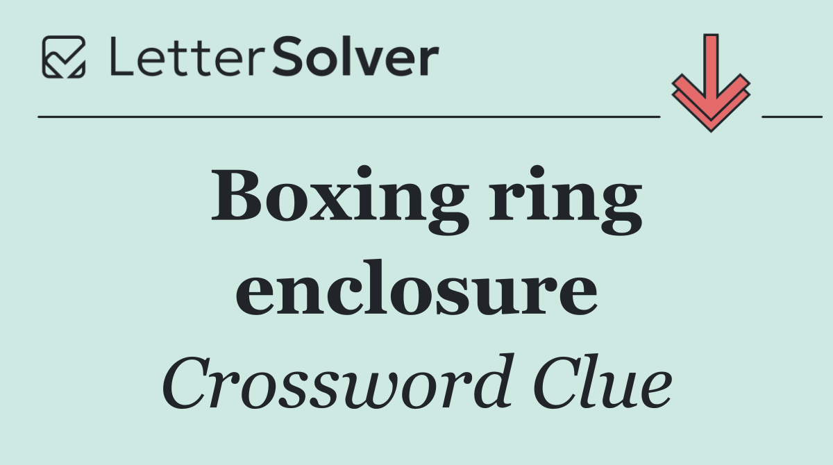 Boxing ring enclosure