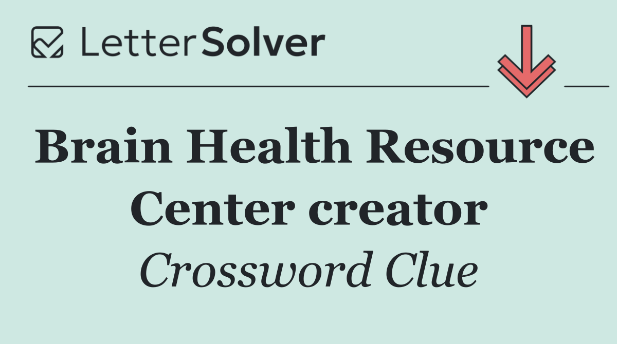 Brain Health Resource Center creator