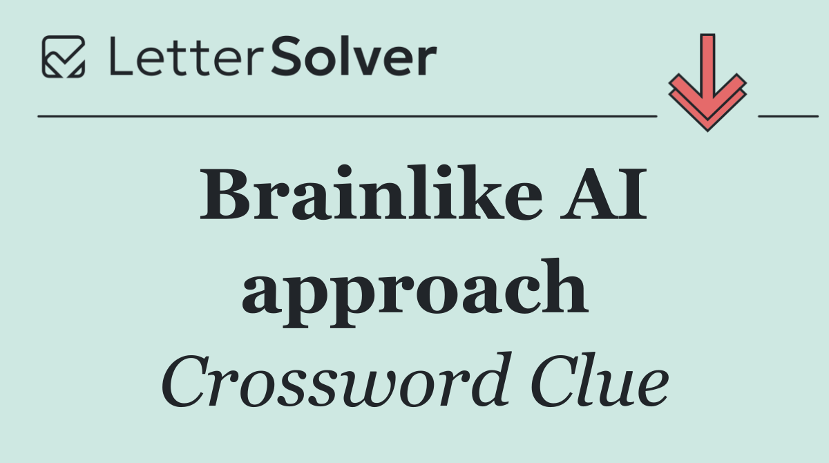 Brainlike AI approach