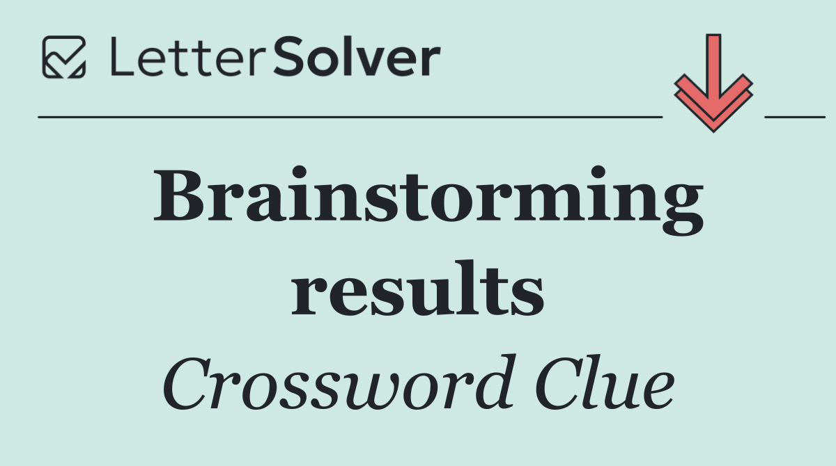 Brainstorming results