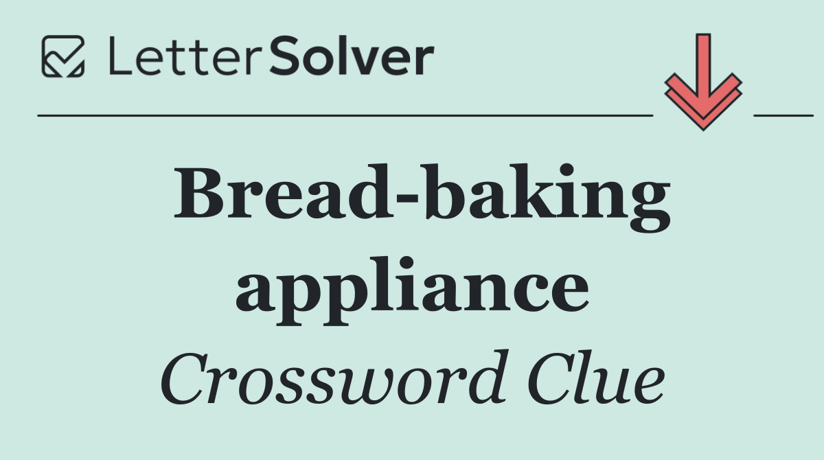 Bread baking appliance