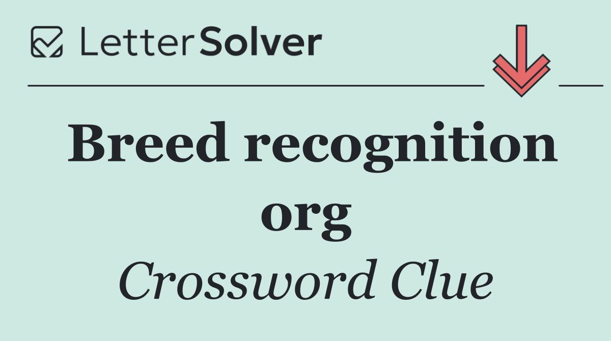 Breed recognition org