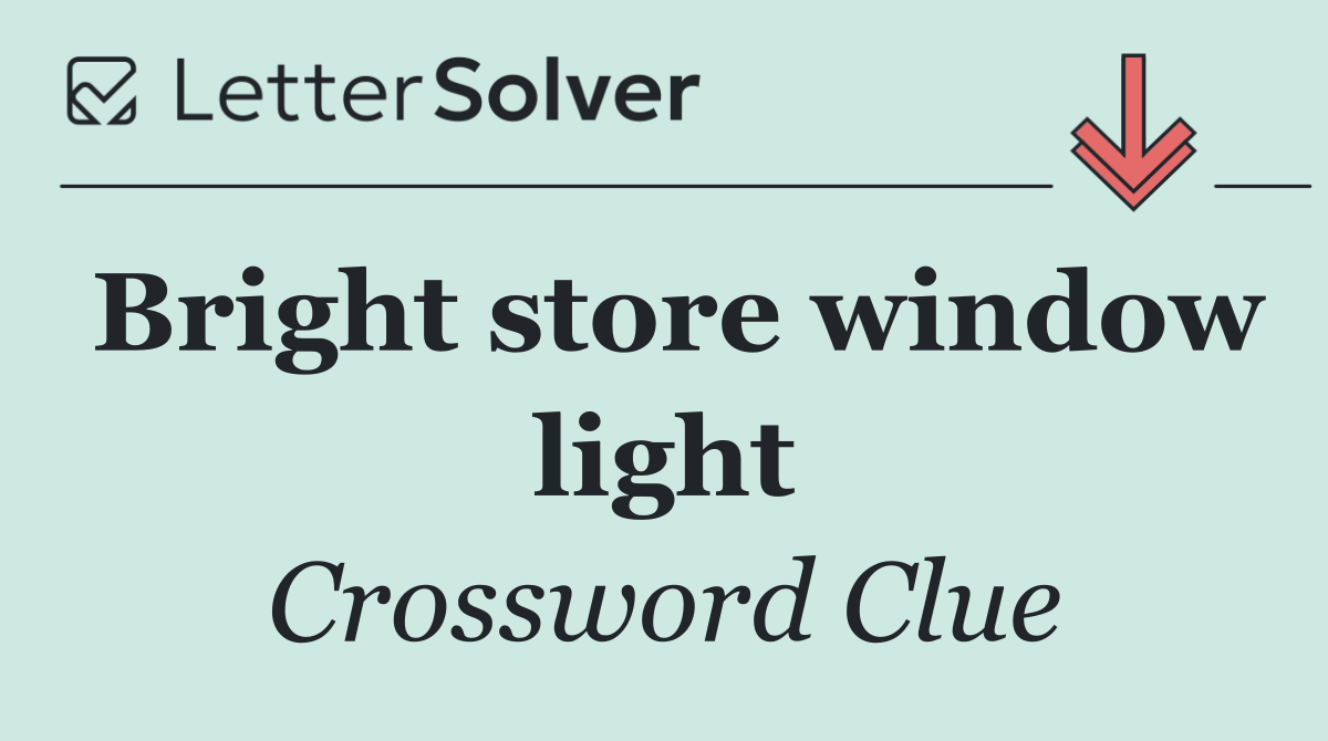 Bright store window light