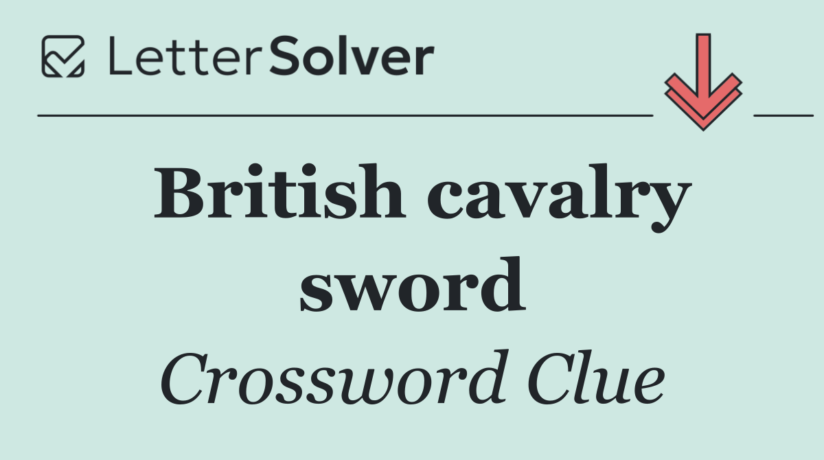 British cavalry sword