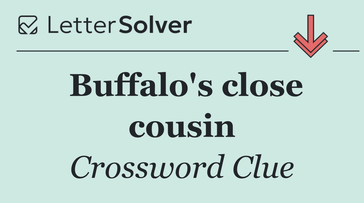 Buffalo's close cousin