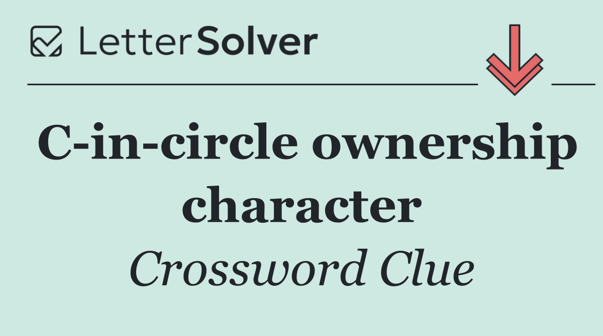 C in circle ownership character