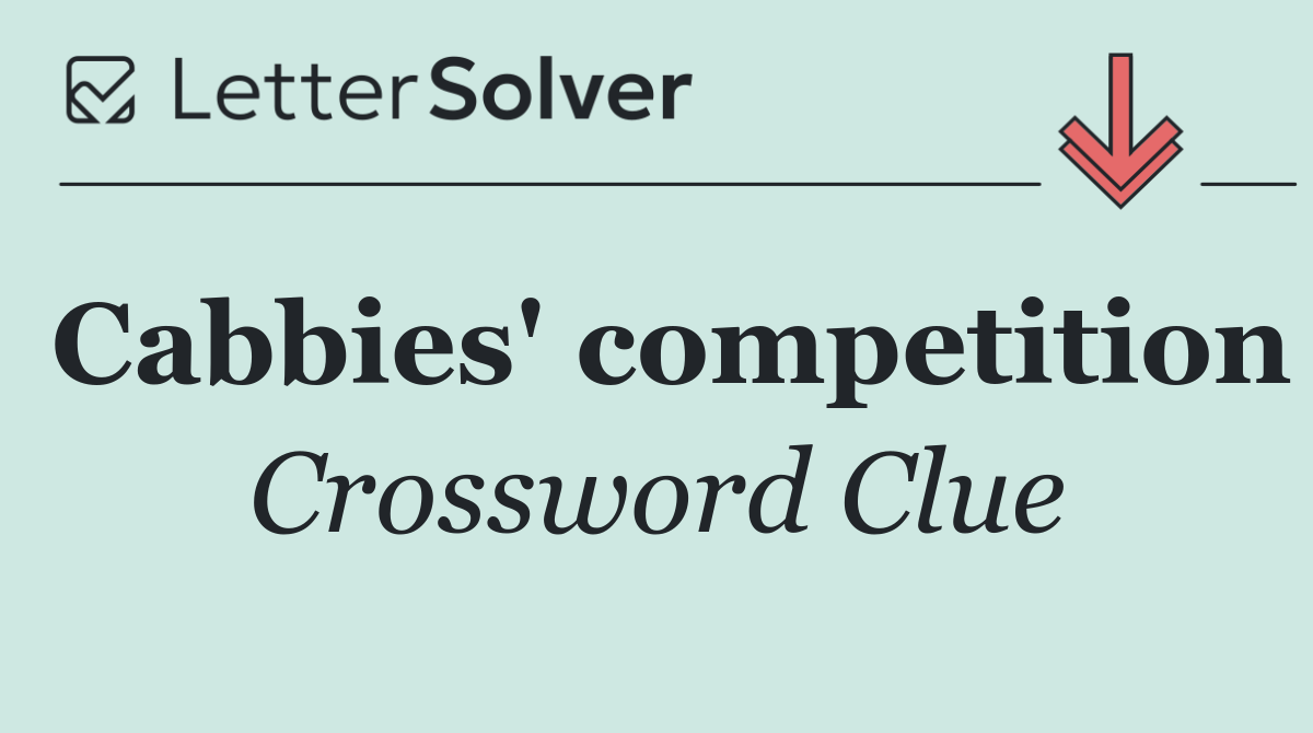 Cabbies' competition