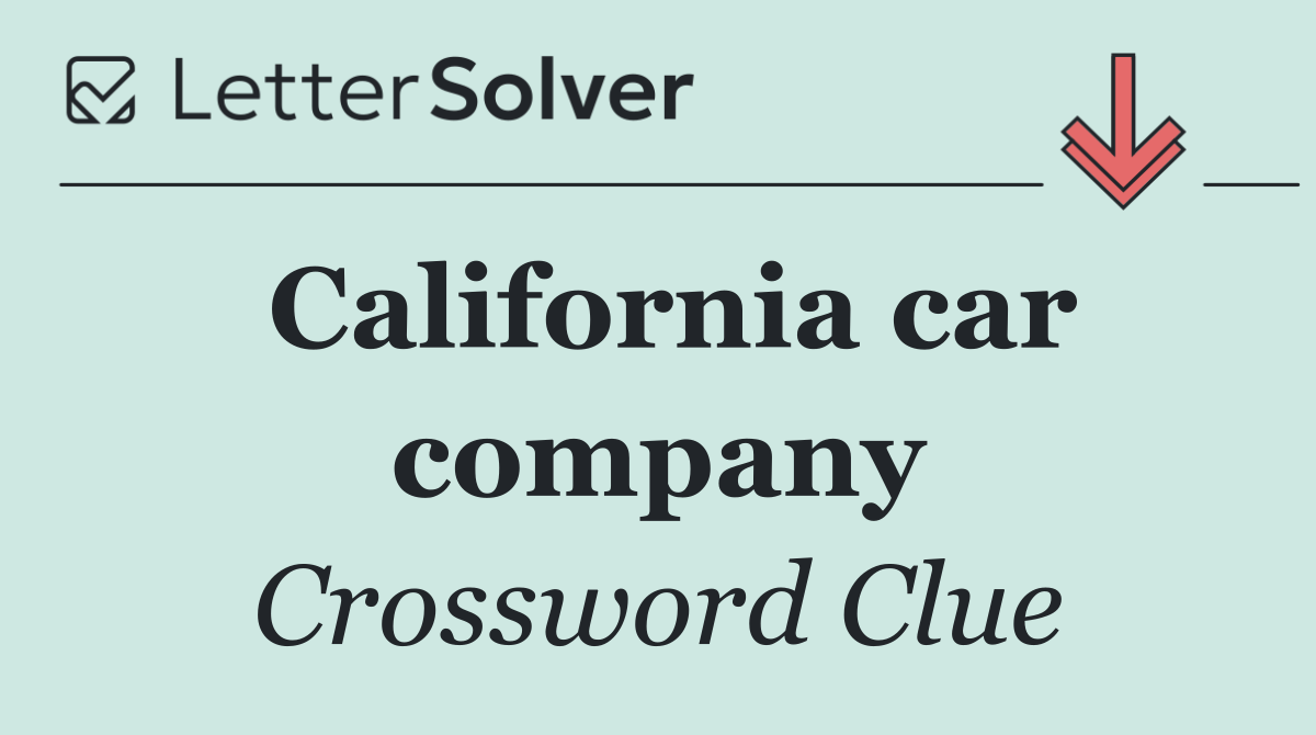California car company