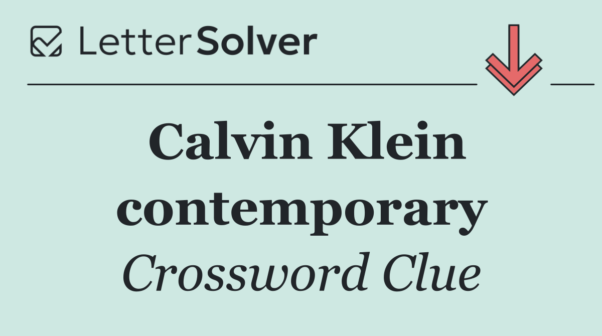 Calvin Klein contemporary