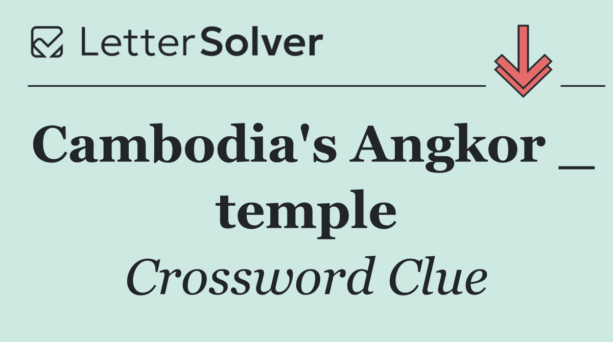 Cambodia's Angkor _ temple