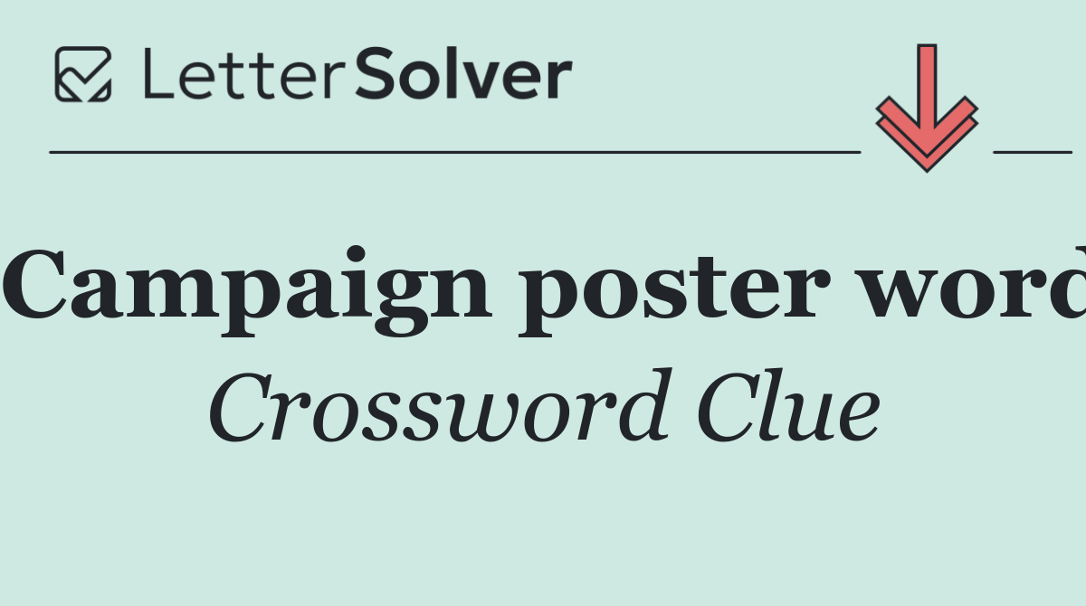 Campaign poster word