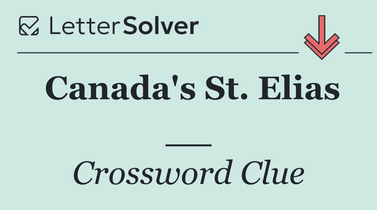 Canada's St. Elias __