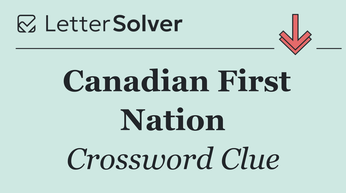 Canadian First Nation
