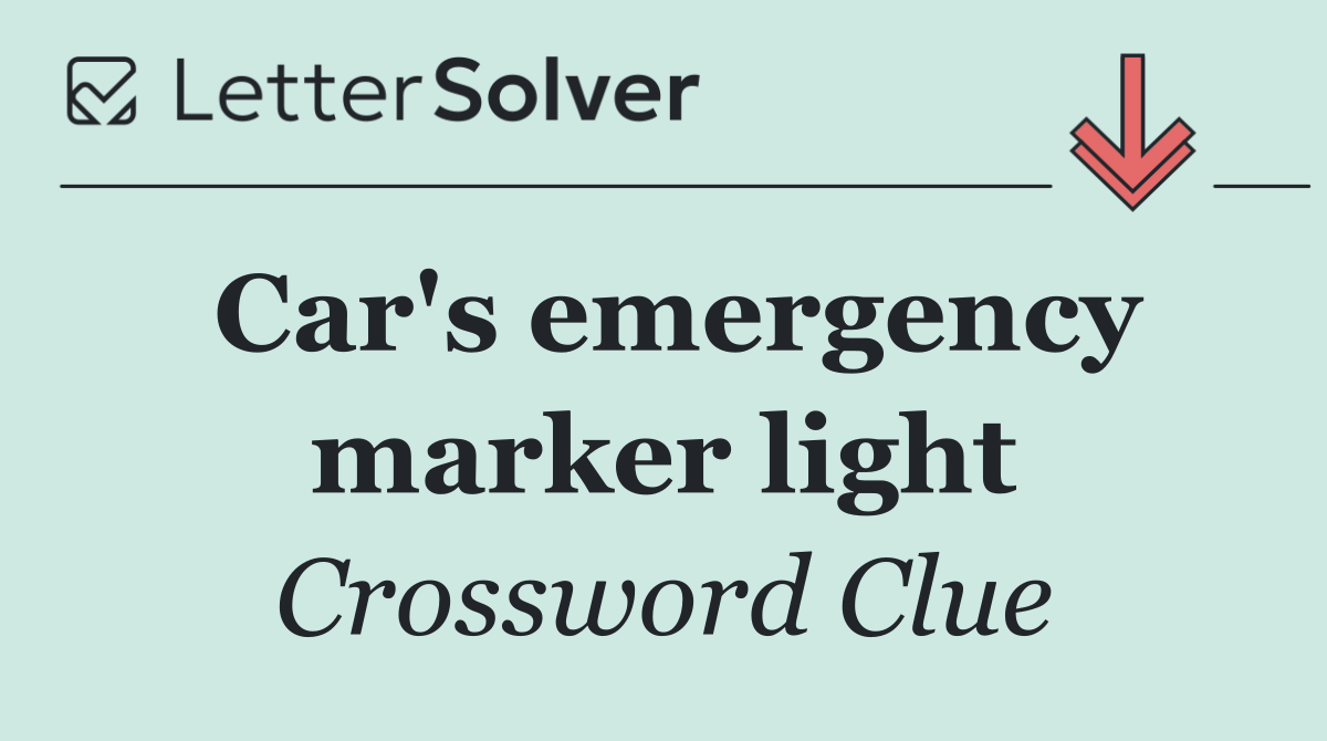 Car's emergency marker light
