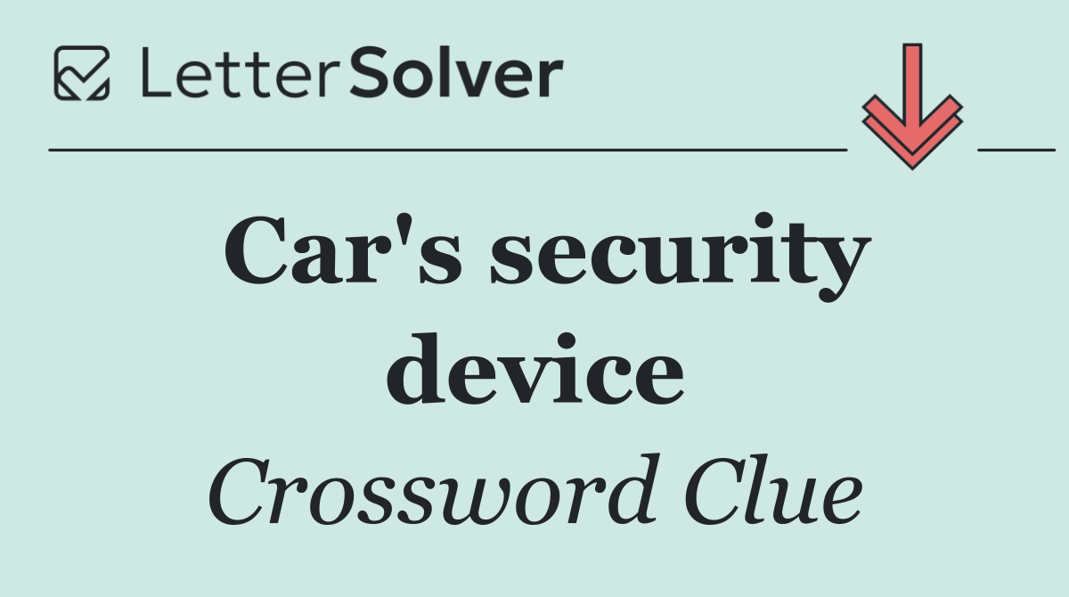 Car's security device