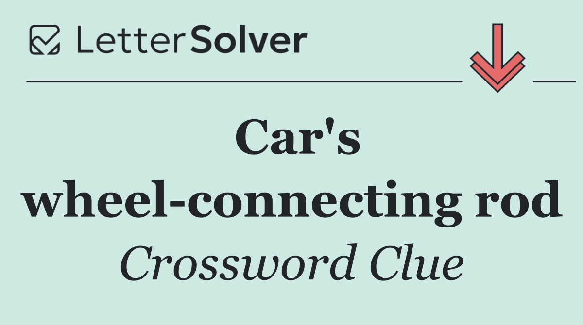 Car's wheel connecting rod