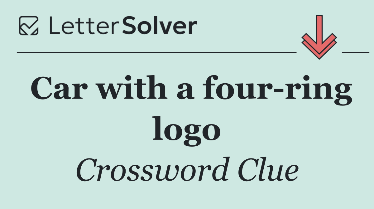 Car with a four ring logo