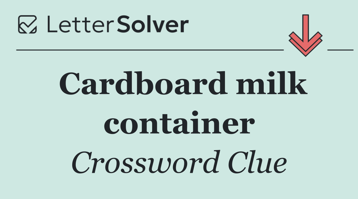 Cardboard milk container