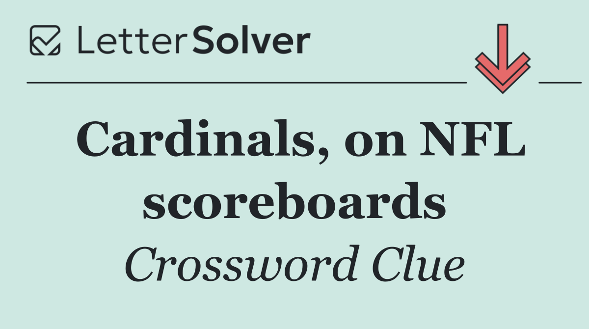 Cardinals, on NFL scoreboards