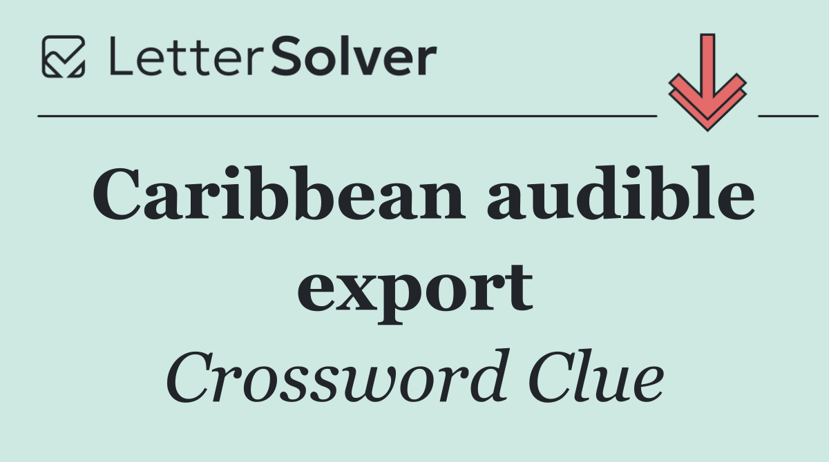 Caribbean audible export
