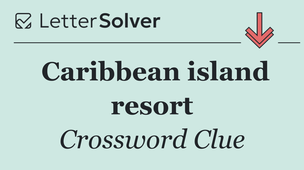 Caribbean island resort