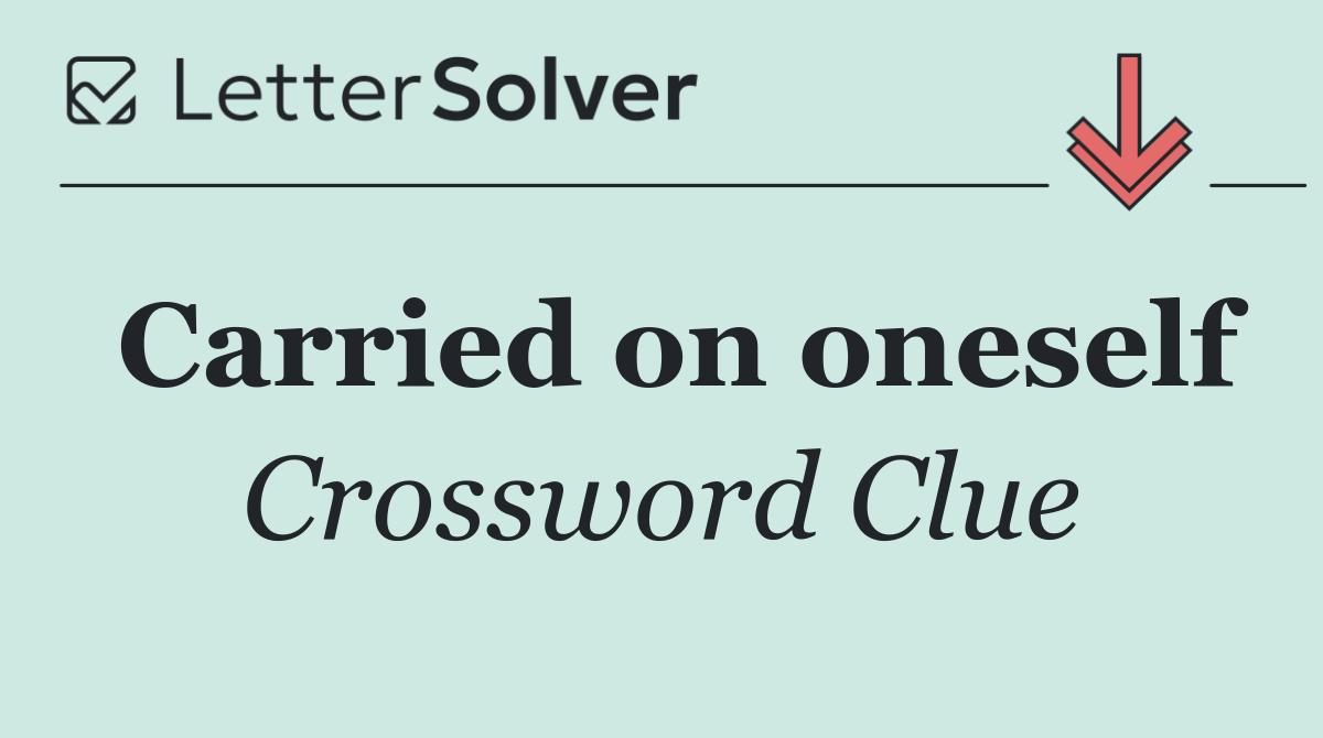 Carried on oneself