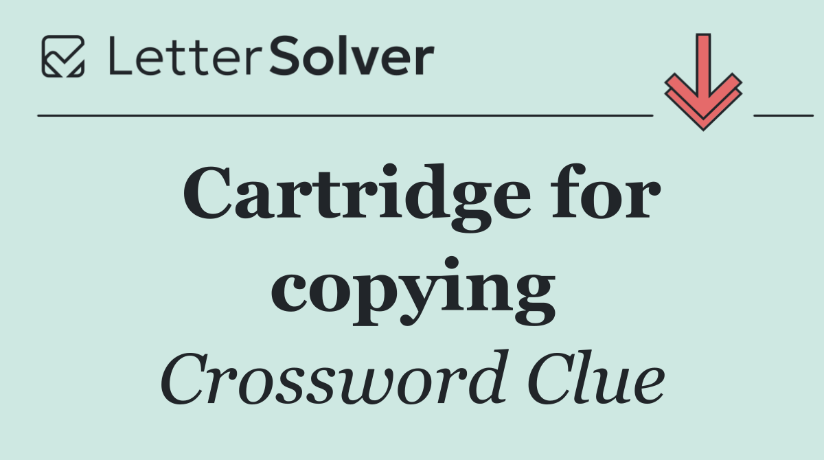 Cartridge for copying