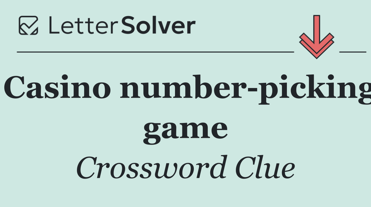 Casino number picking game