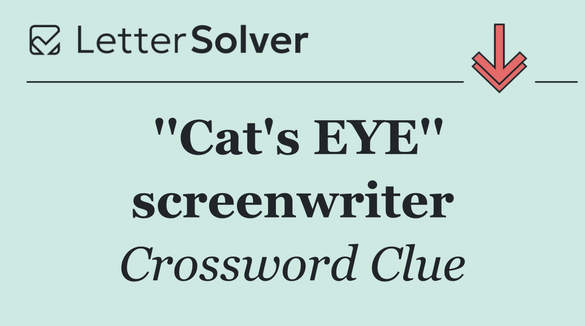''Cat's EYE'' screenwriter