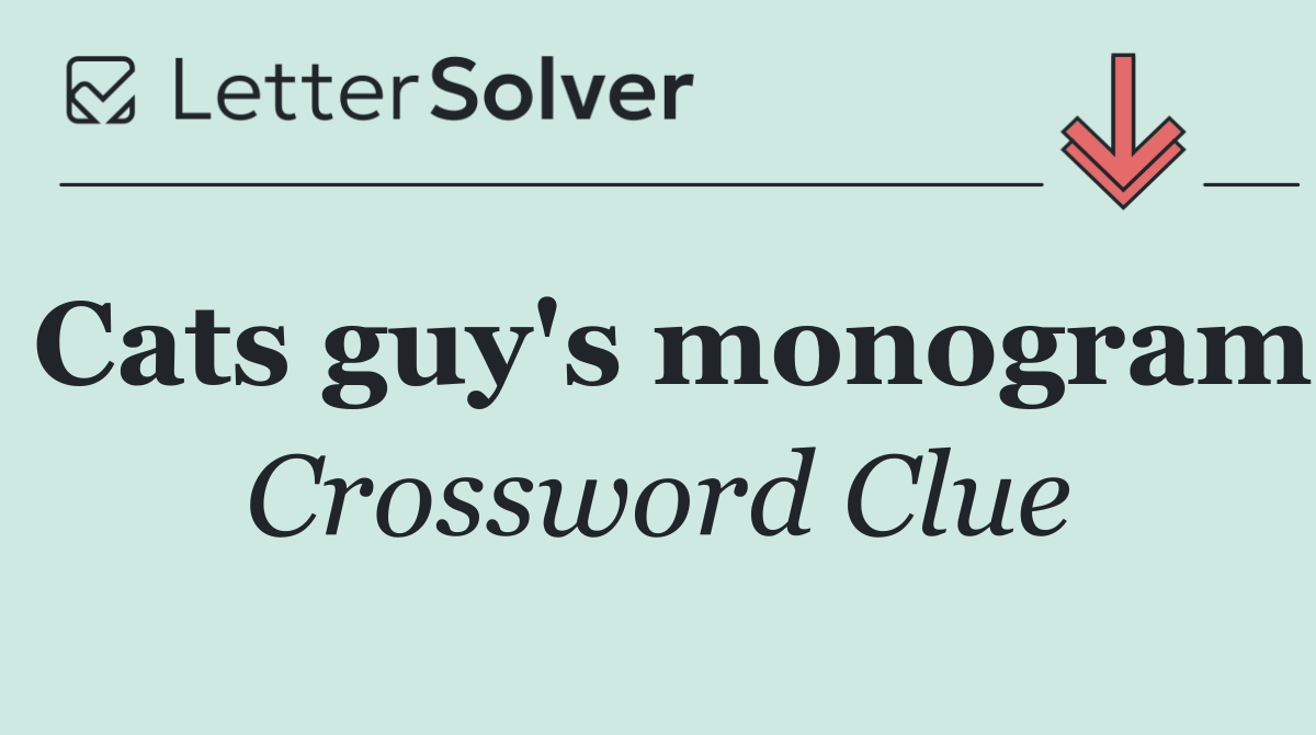 Cats guy's monogram