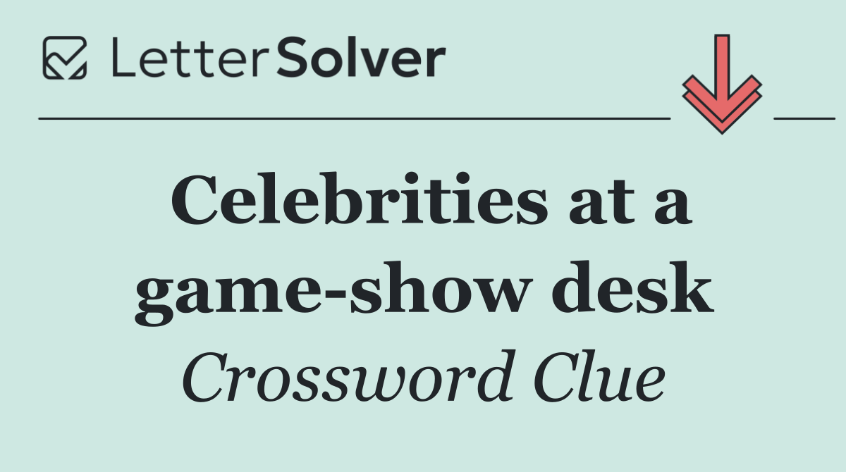 Celebrities at a game show desk