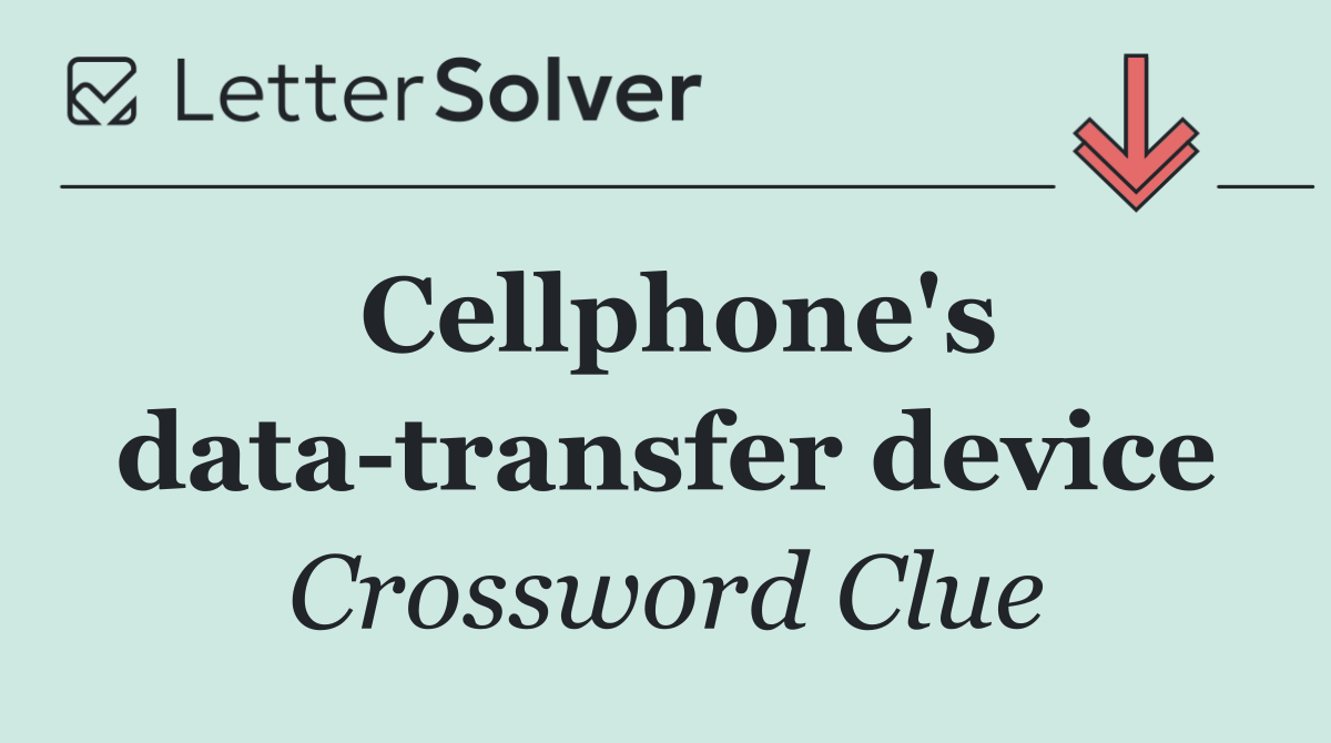 Cellphone's data transfer device
