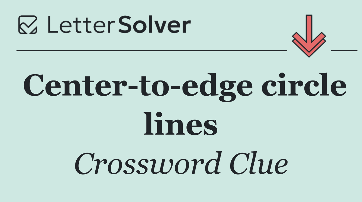 Center to edge circle lines