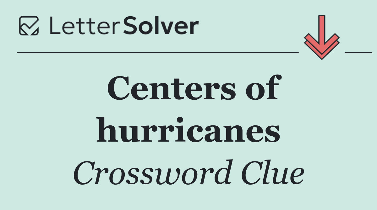Centers of hurricanes