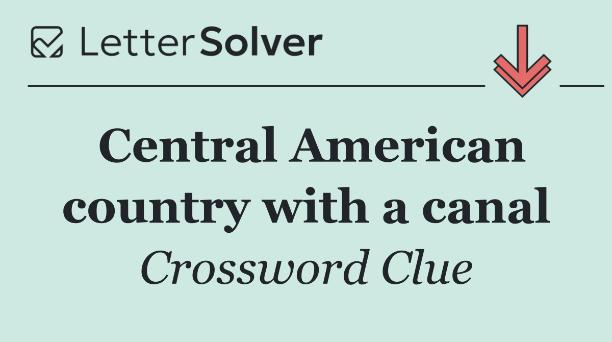 Central American country with a canal