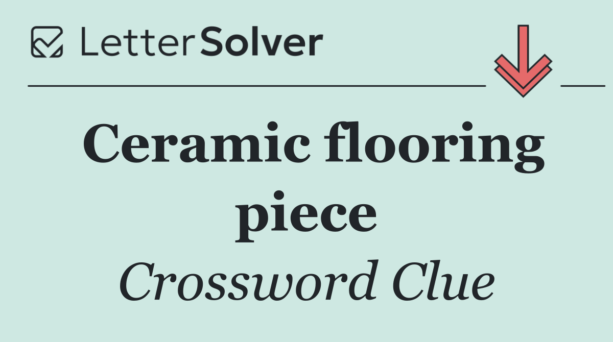 Ceramic flooring piece