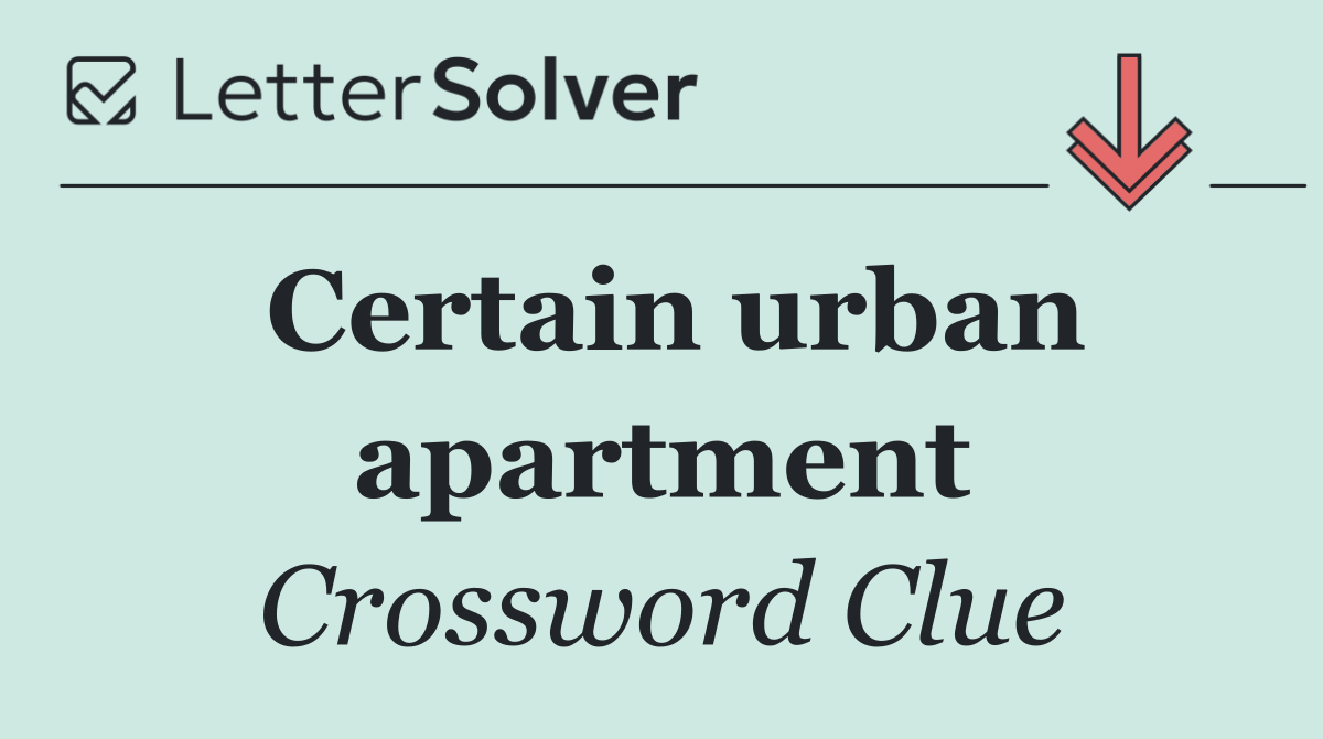 Certain urban apartment