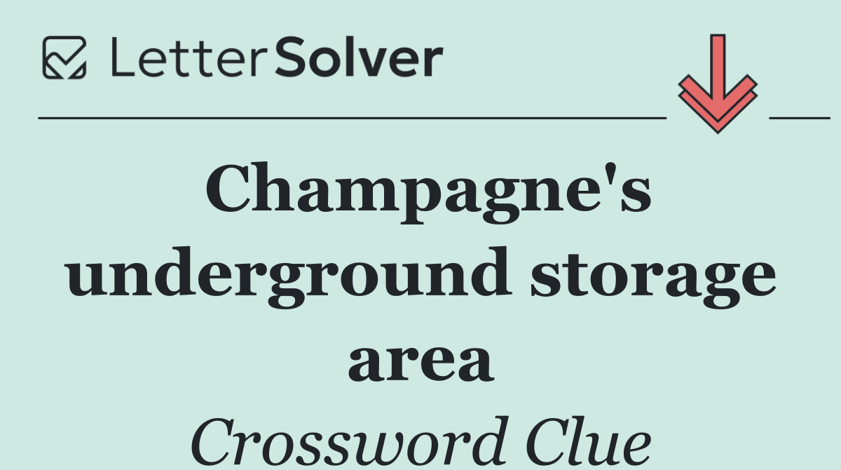 Champagne's underground storage area