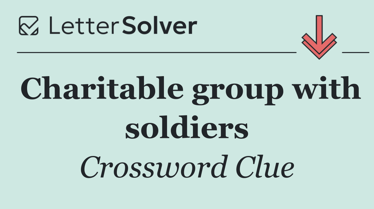 Charitable group with soldiers